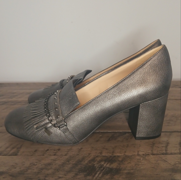 Nine West Fringe Block Heel Loafer NWOT/B - Picture 2 of 6